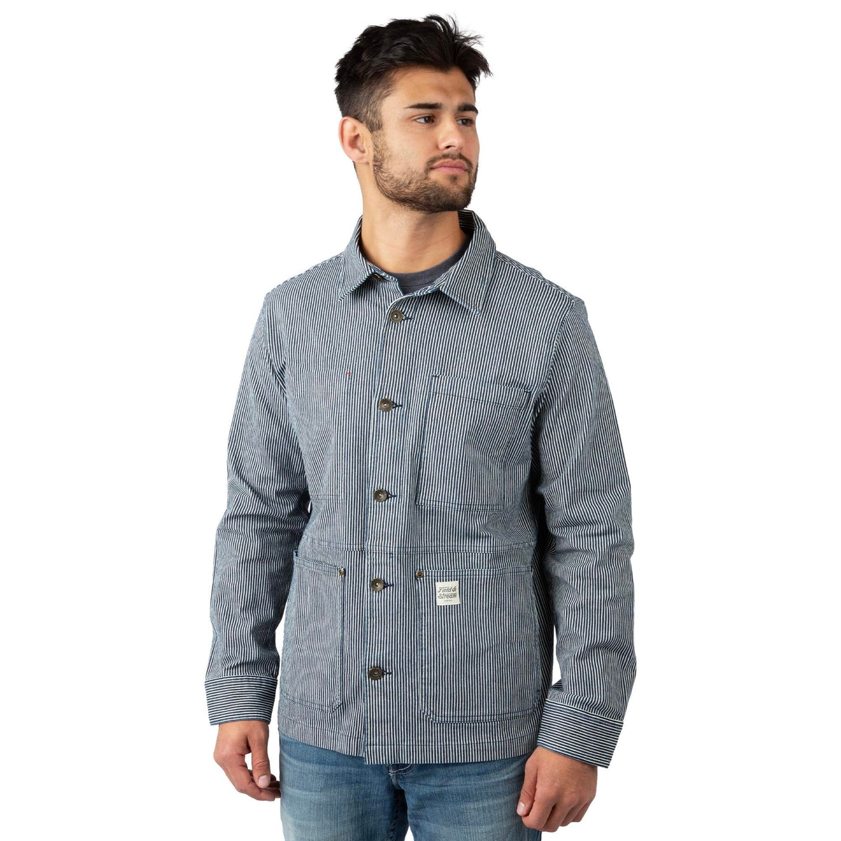 Railroad Stripe - Mossy Oak - Men's Brushbuster Utility Jacket 