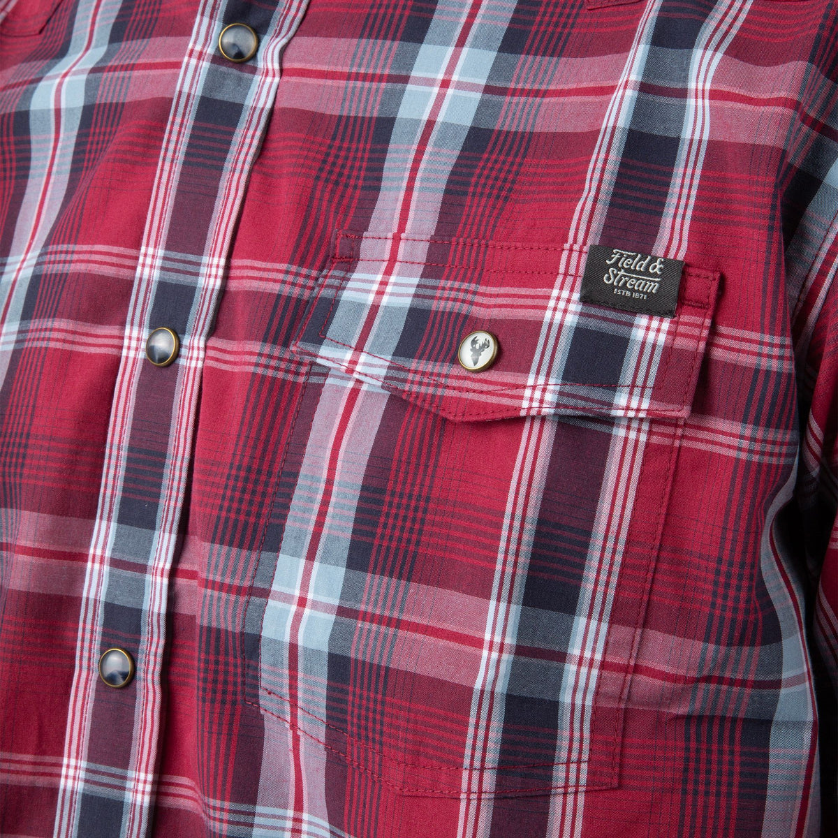 Rodeo Plaid - Men's Covey Back Long Sleeve Casual Shirt - Pocket