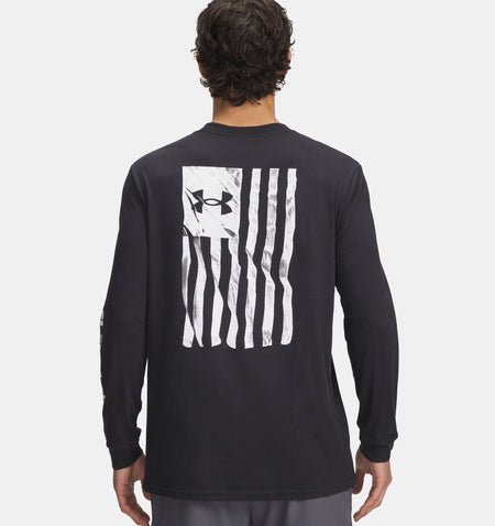 Black - Freedom Flag LS T-Shirt