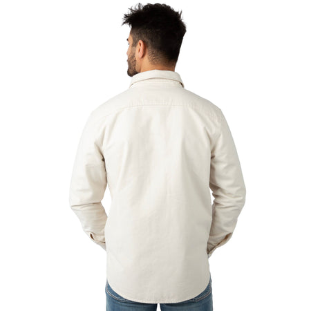 Oatmeal - Men's Cattail Chamois Shirt - Back