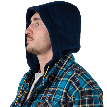 Trophy Plaid - Men's Decoy Hooded Flannel Shirt Jacket - Hood