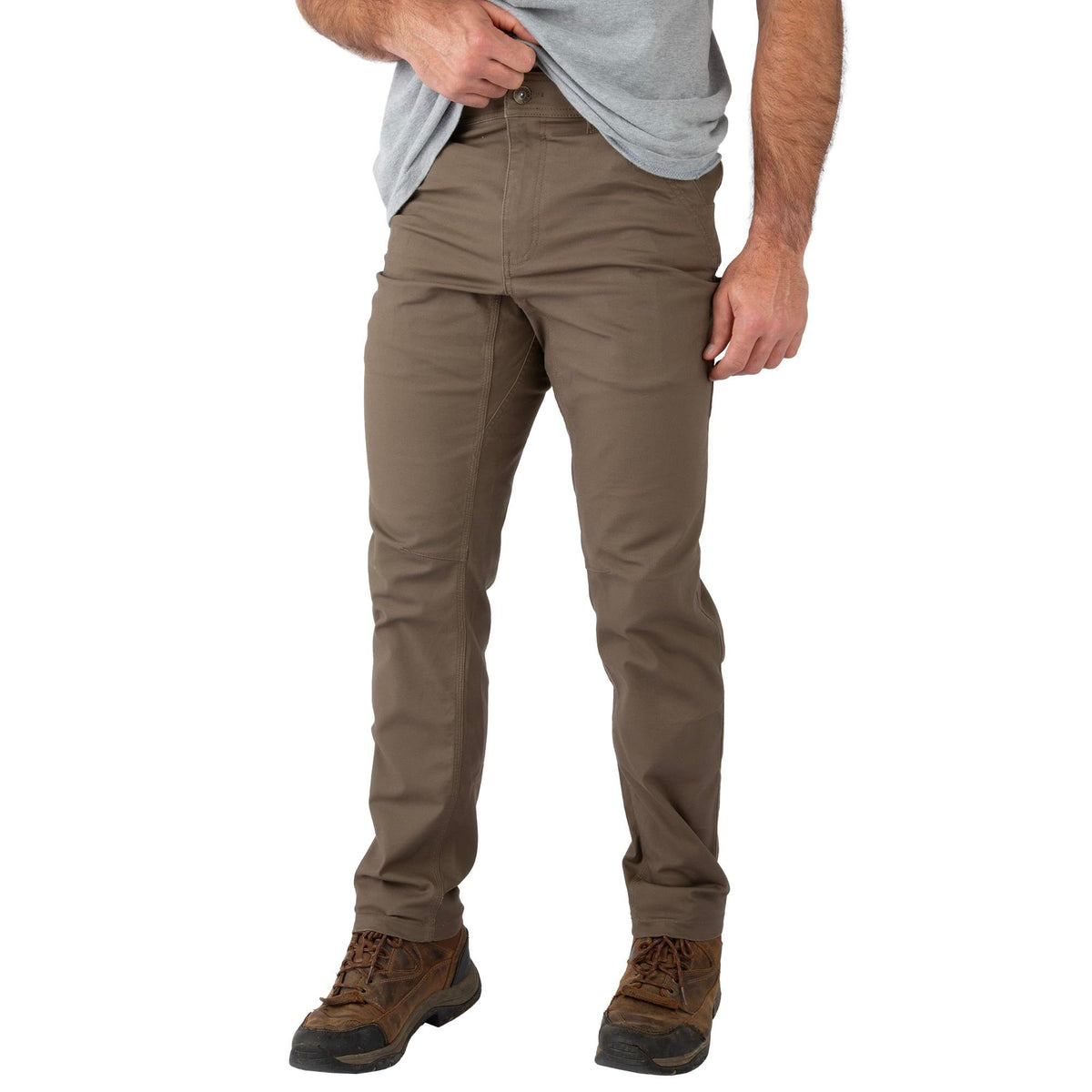 Brown - Men's Full Strut Canvas Stretch Pant