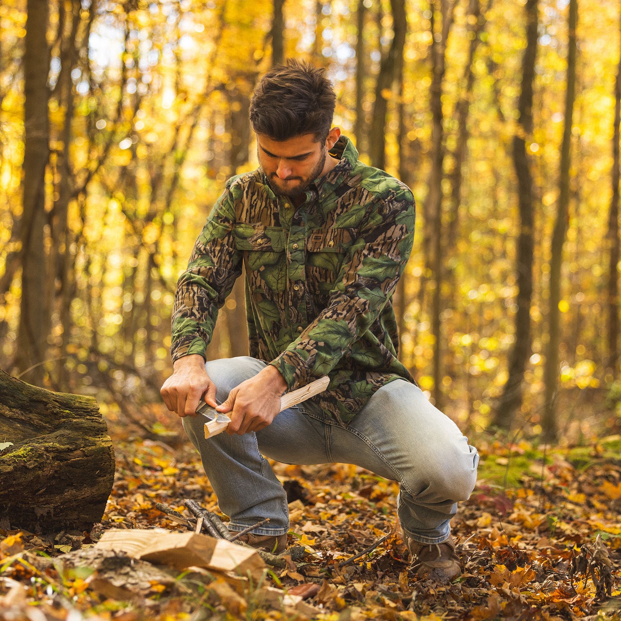 Mossy Oak- Men's Cattail Chamois Shirt - Lifestyle1