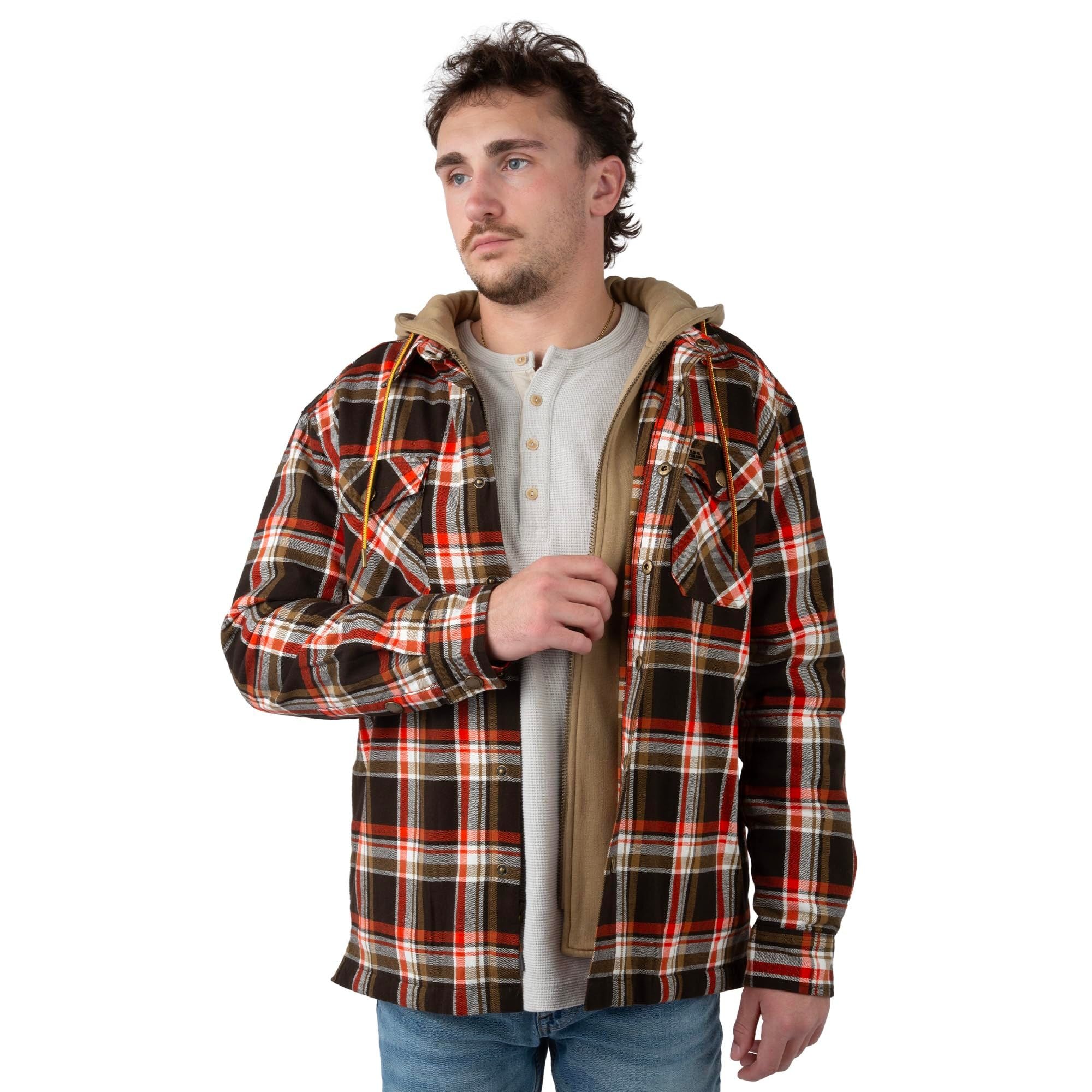 Tracker Plaid - Men's Decoy Hooded Flannel Shirt Jacket