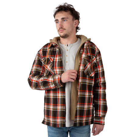 Tracker Plaid - Men's Decoy Hooded Flannel Shirt Jacket