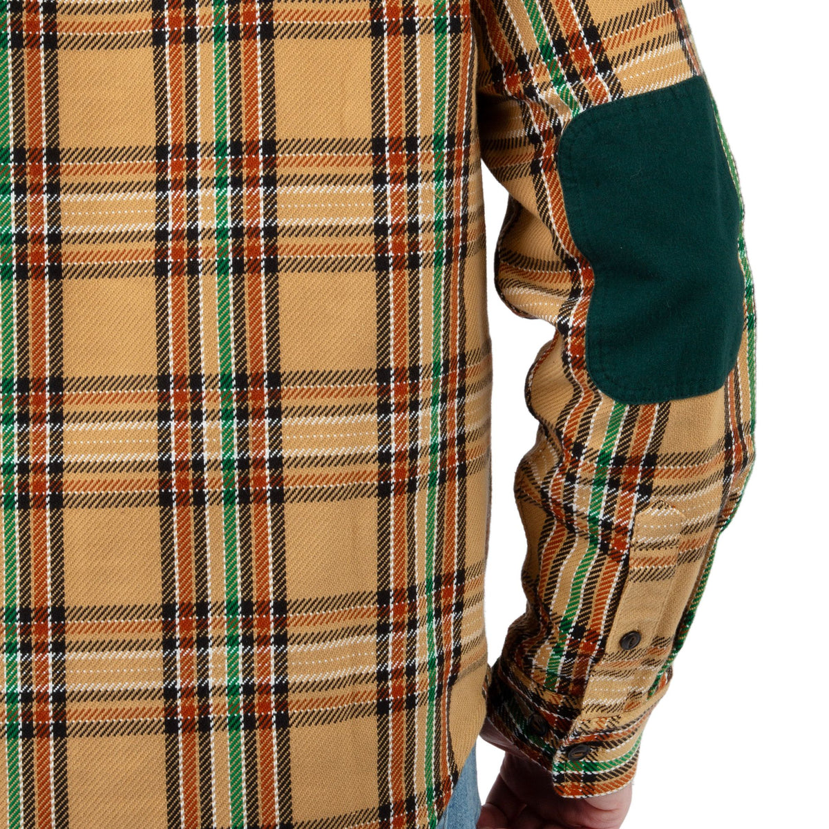 Truffle Plaid - Men's Hardwood Heavyweight Flannel Shirt - Close
