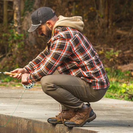 Tracker Plaid - Men's Decoy Hooded Flannel Shirt Jacket - Lifestyle2