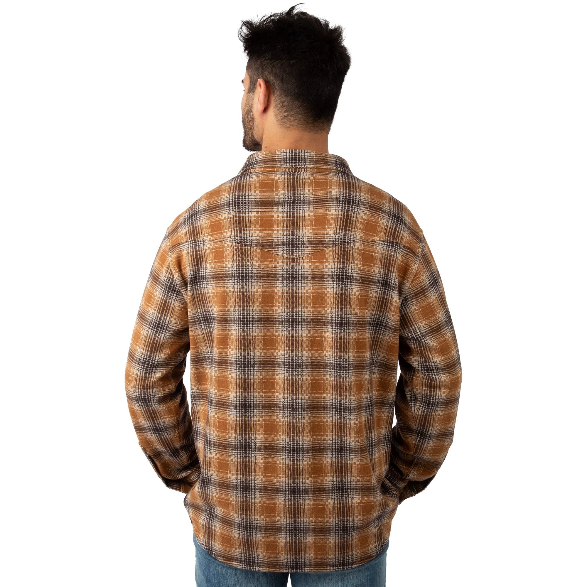 Good Times Plaid - Field & Stream Men's Bushveldt Plaid Knit Shirt - Back