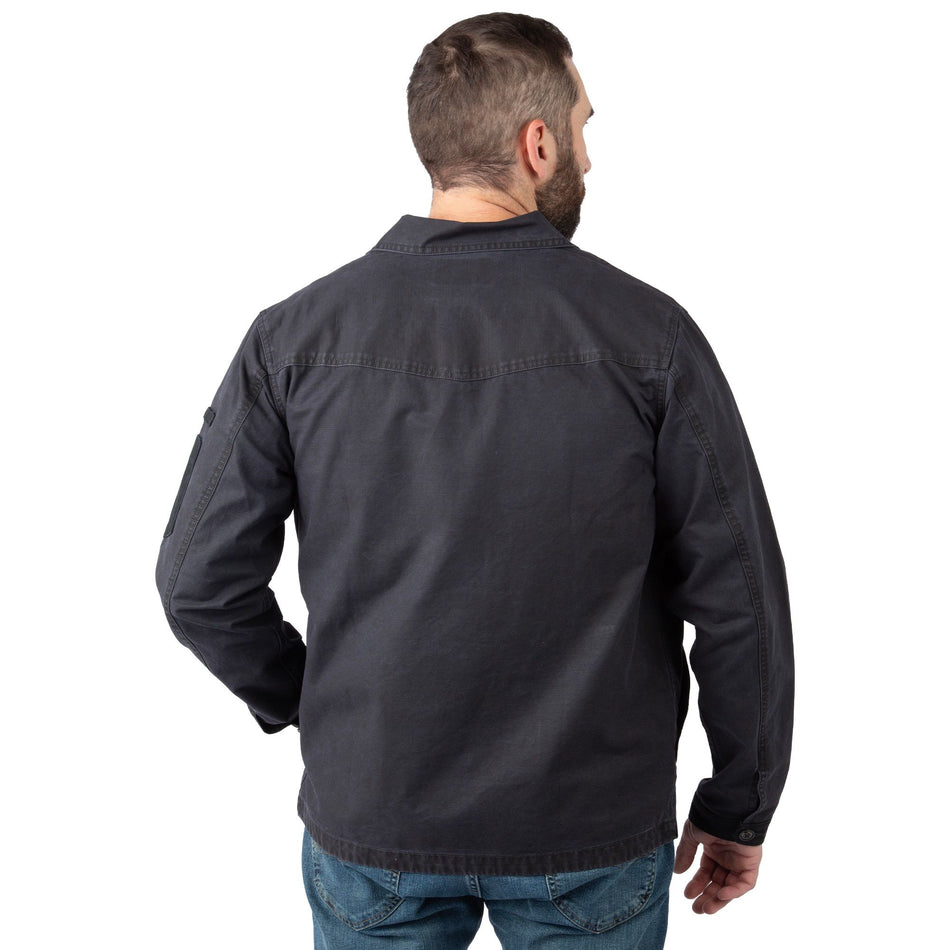 Black - Men's Epoch Lightweight Twill Shirt Jacket - Back