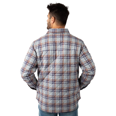 Grey Duck Plaid - Men's Tinkhamtown Quilted Shirt Jacket - Back