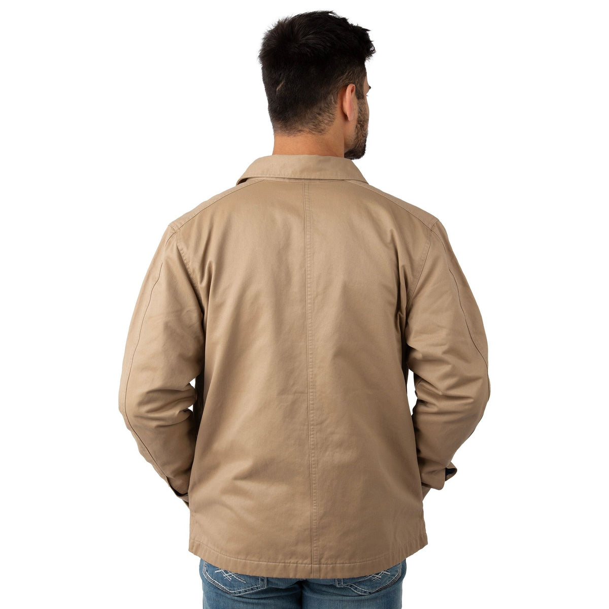 Khaki - Men's Wicklow Rugged Shirt Jacket - Back