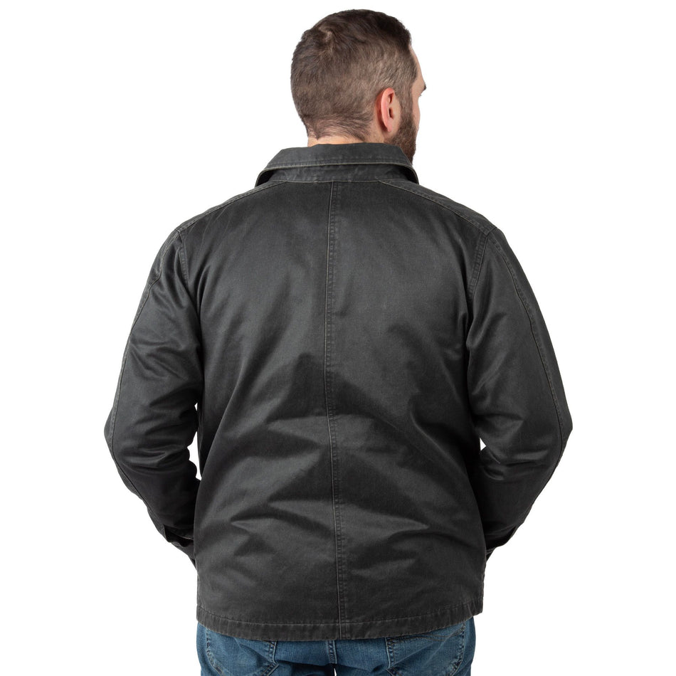 Black - Men's Wicklow Rugged Shirt Jacket - Back