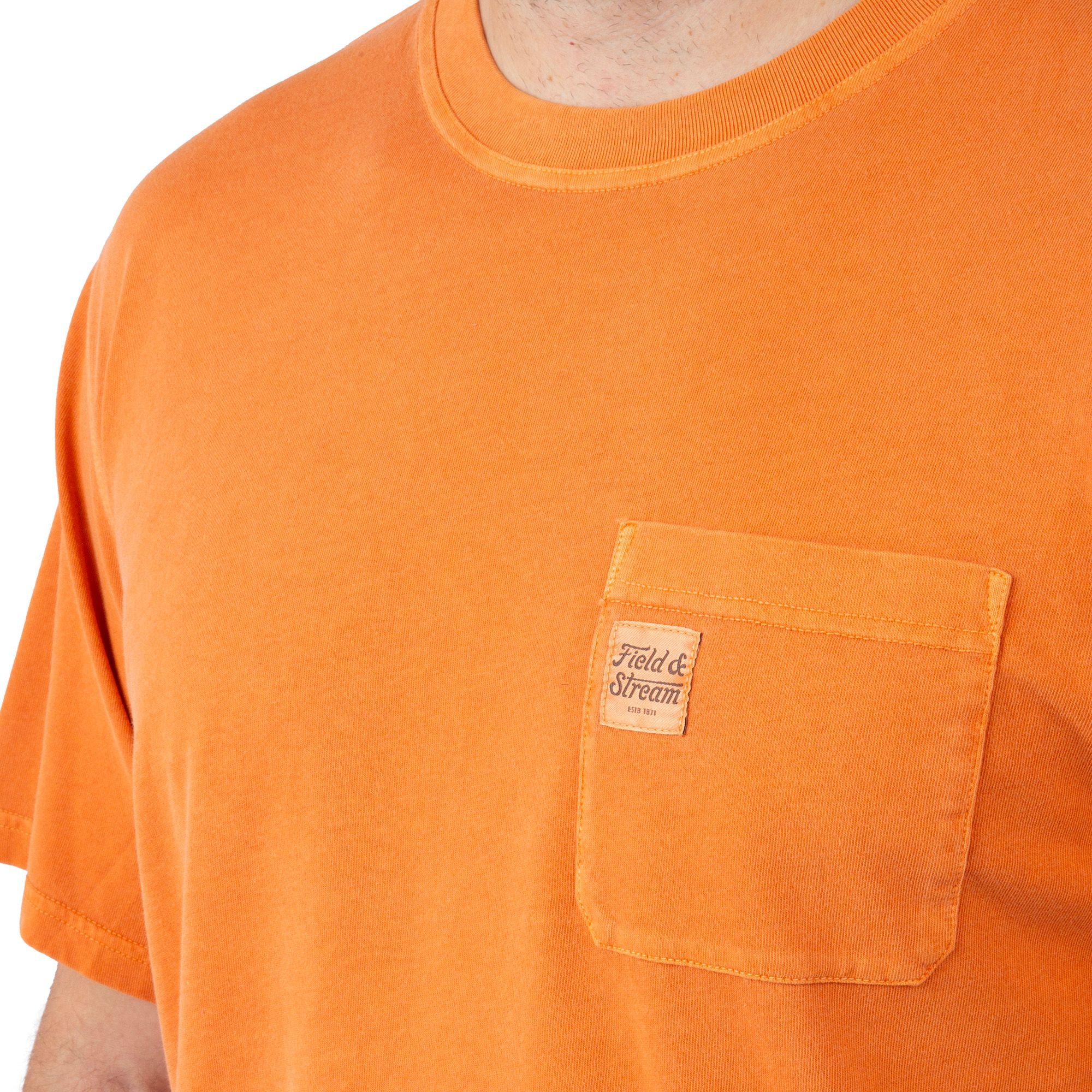Orange - Men's Flush Out Short Sleeve Pocket Tee - Pocket