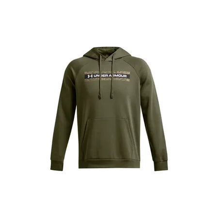 OD Green - Men's UA Rival Fleece Camo Chest Stripe Hoodie