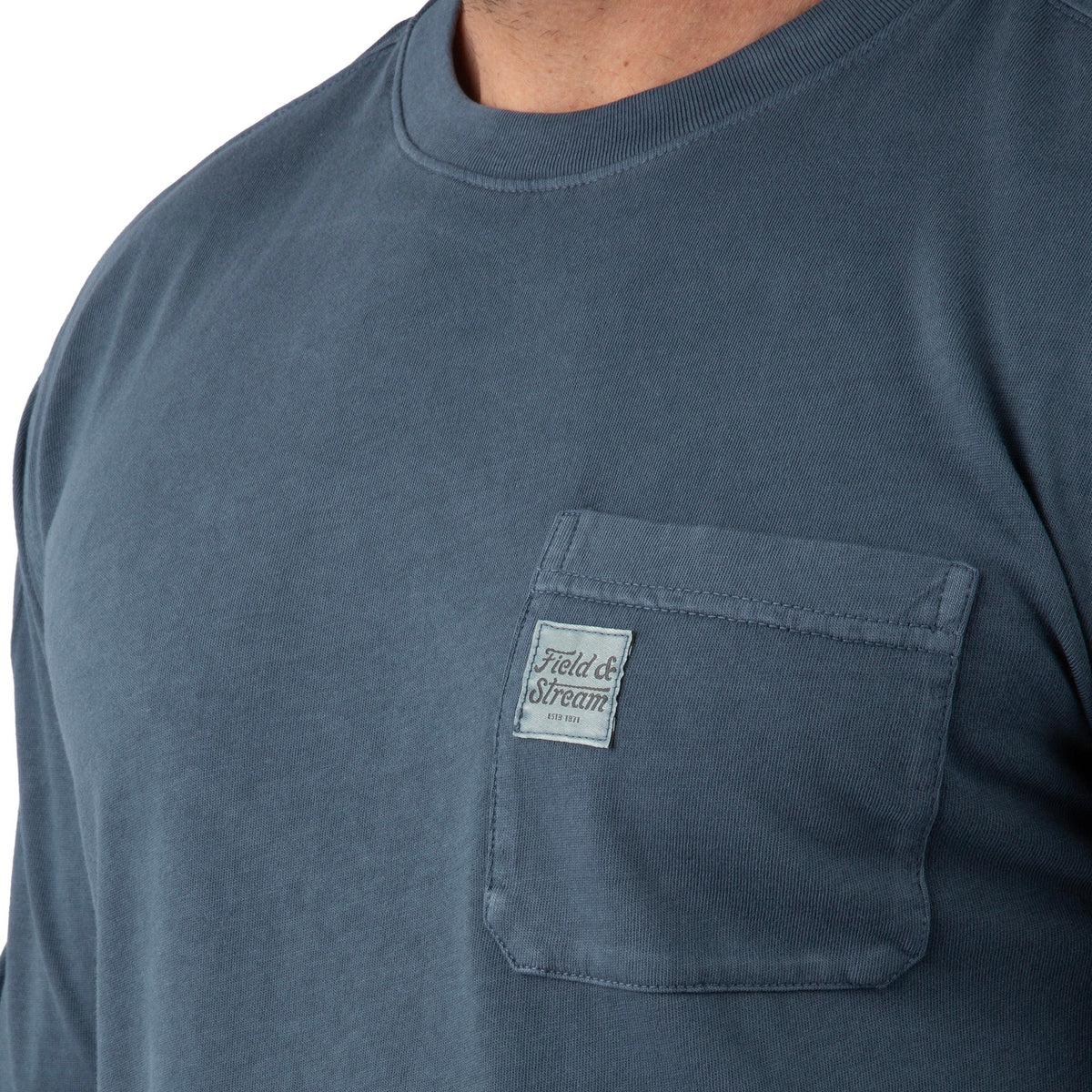 Navy - Men's Flush Out Long Sleeve Pocket Tee - Pocket
