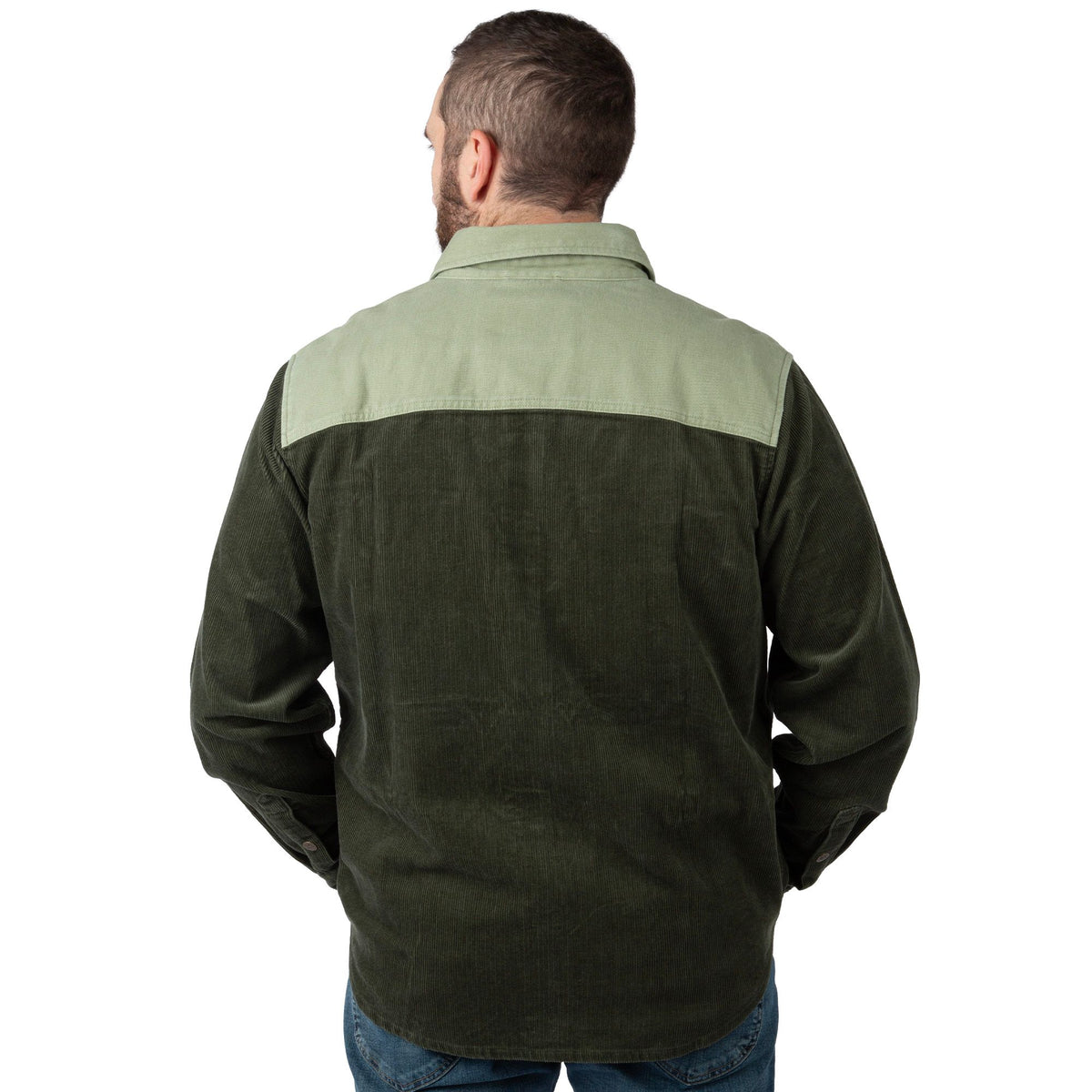 Army - Men's Tungsten Corduroy Shirt Jacket - Back