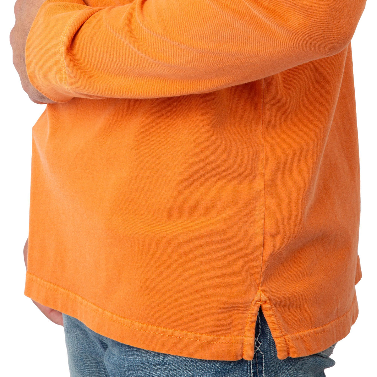 Orange - Men's Flush Out Long Sleeve Pocket Tee - Bottom