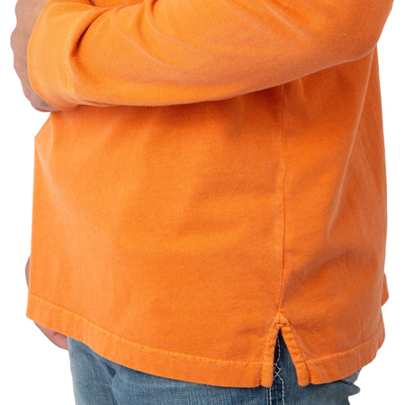 Orange - Men's Flush Out Long Sleeve Pocket Tee - Bottom