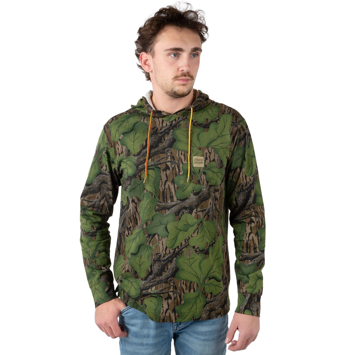Navy - Men's Flush Out Long Sleeve Hoodie - Back