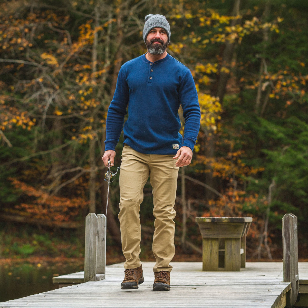 Khaki - Men's Full Strut Canvas Stretch Pant - Lifestyle1