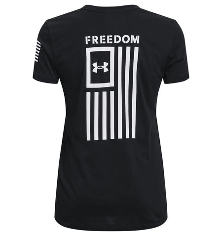 Black - Women's UA Freedom Flag T-Shirt