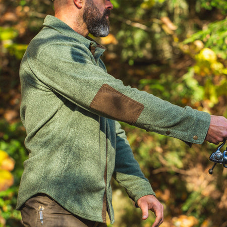 Olive - Men's Hail Call Fleece Shirt Jacket - Lifestyle2