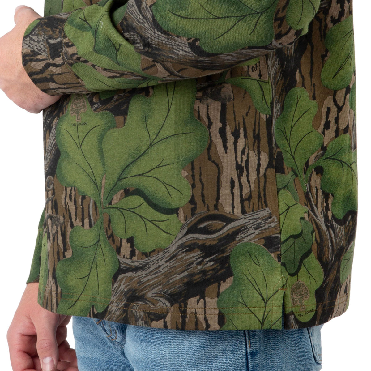 Navy - Men's Flush Out Long Sleeve Hoodie - Bottom