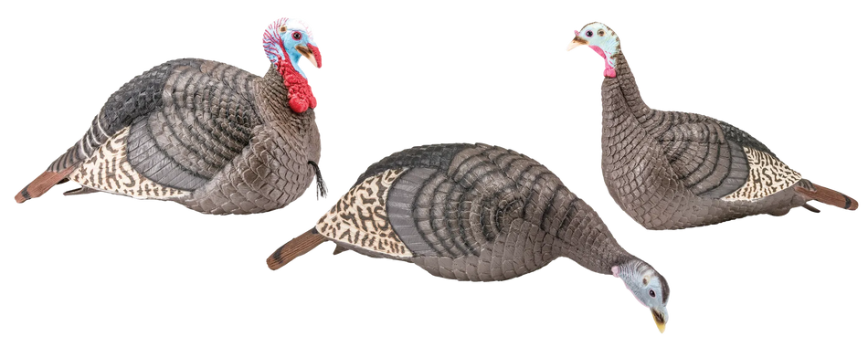 HS Strut Strut-Lite Flock Wild Turkey Decoys - 3 Pack