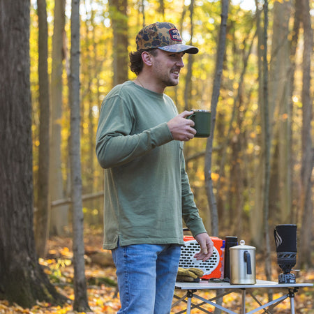 Light Olive - Men's Flush Out Long Sleeve Pocket Tee - Lifestyle1