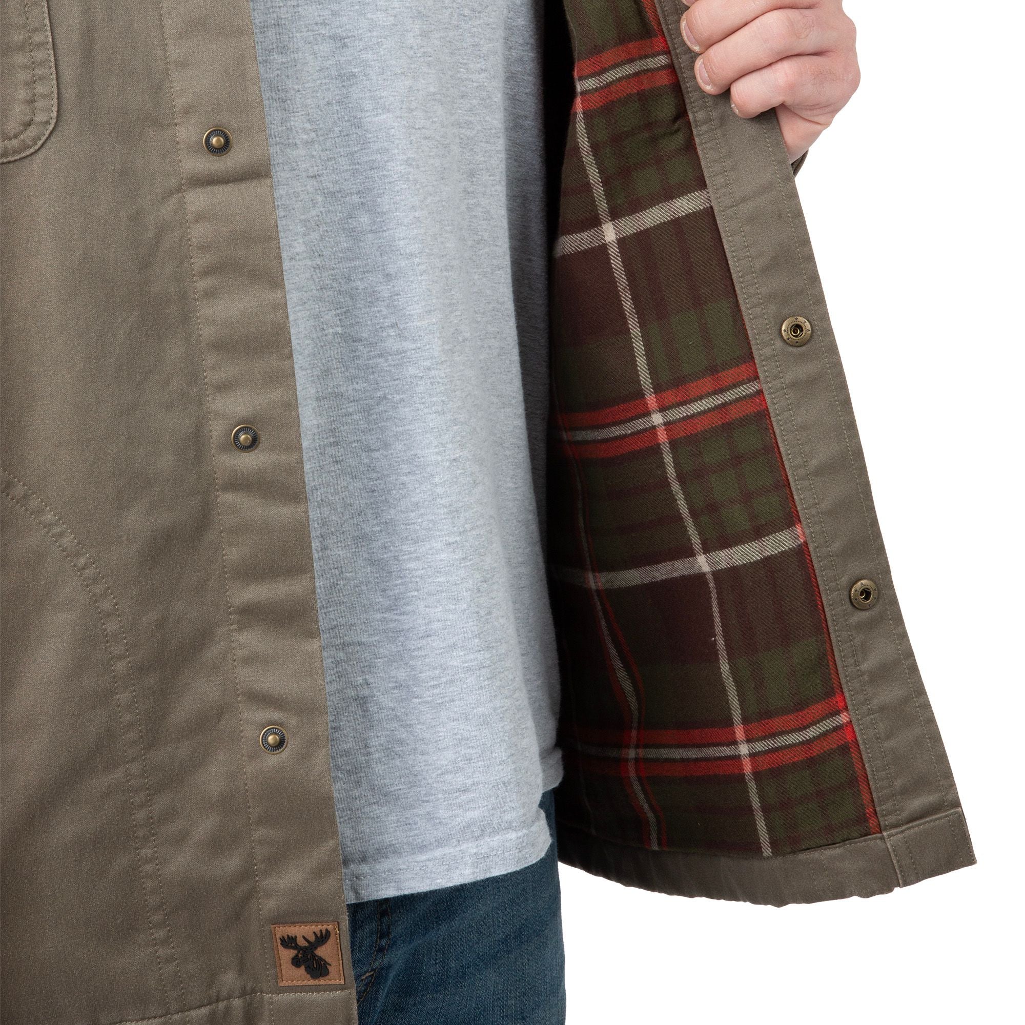 Brown - Men's Wicklow Rugged Shirt Jacket - Inside