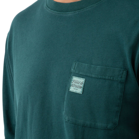 Pine - Men's Flush Out Long Sleeve Pocket Tee - Pocket