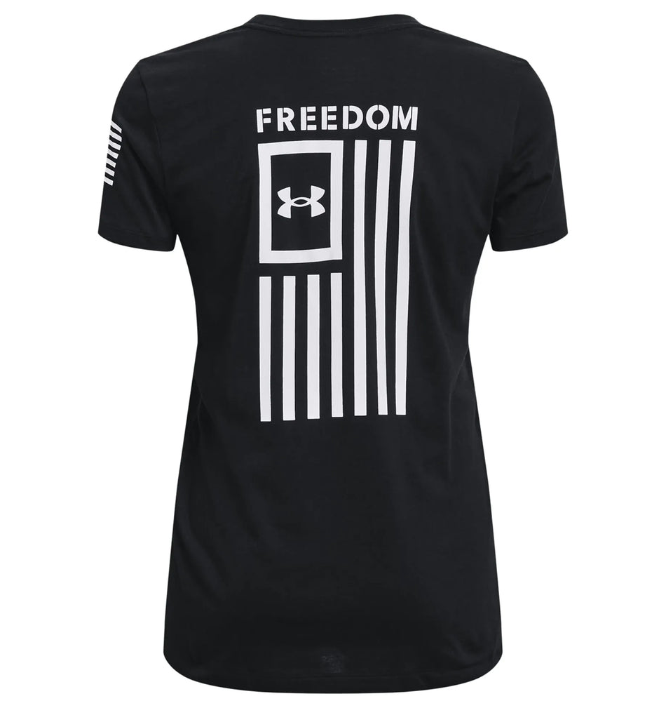 Black - Women's UA Freedom Flag T-Shirt
