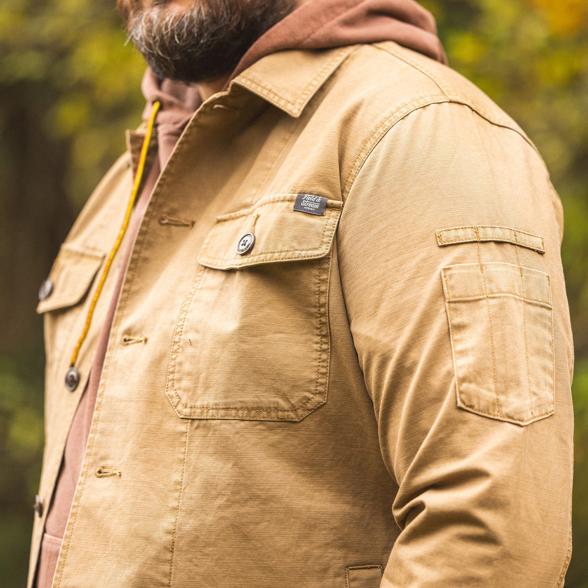 Khaki - Men's Wicklow Rugged Shirt Jacket - Lifestyle3