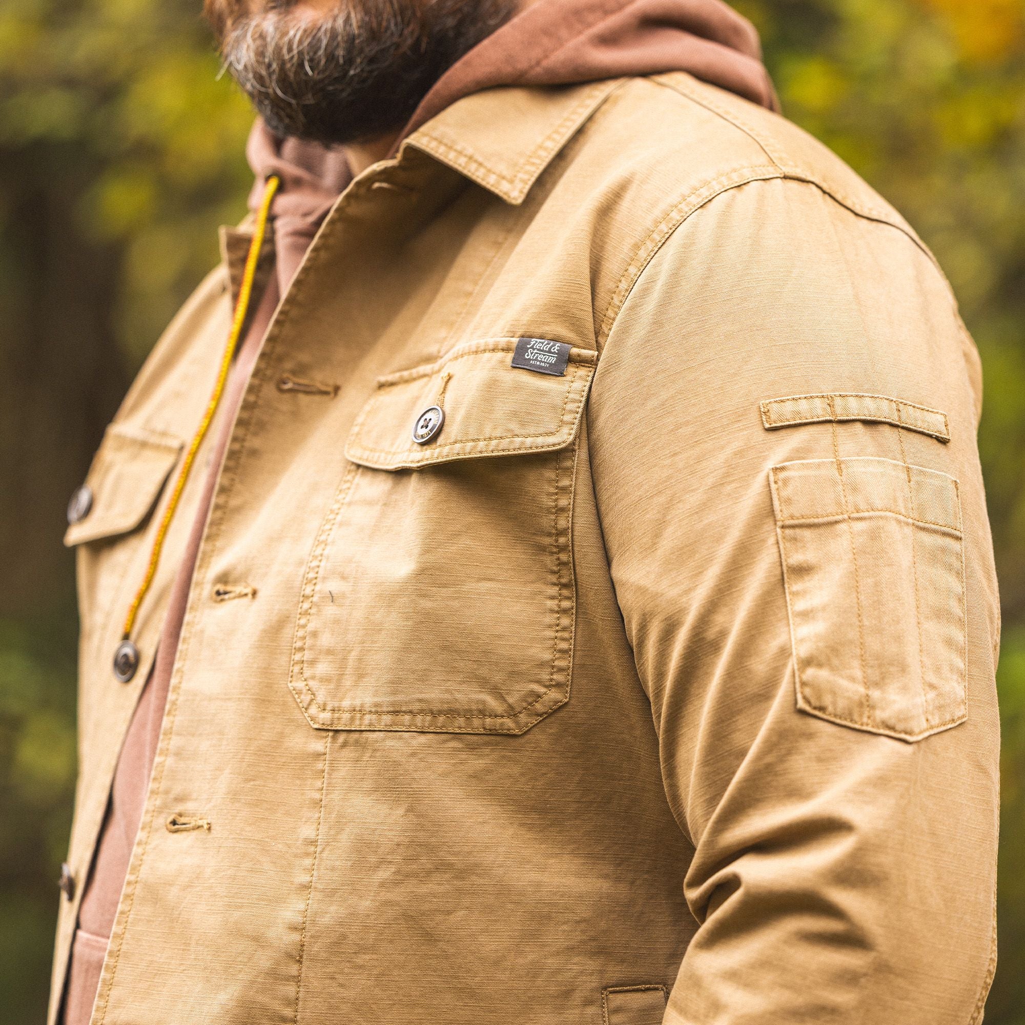 Khaki - Men's Wicklow Rugged Shirt Jacket - Lifestyle3