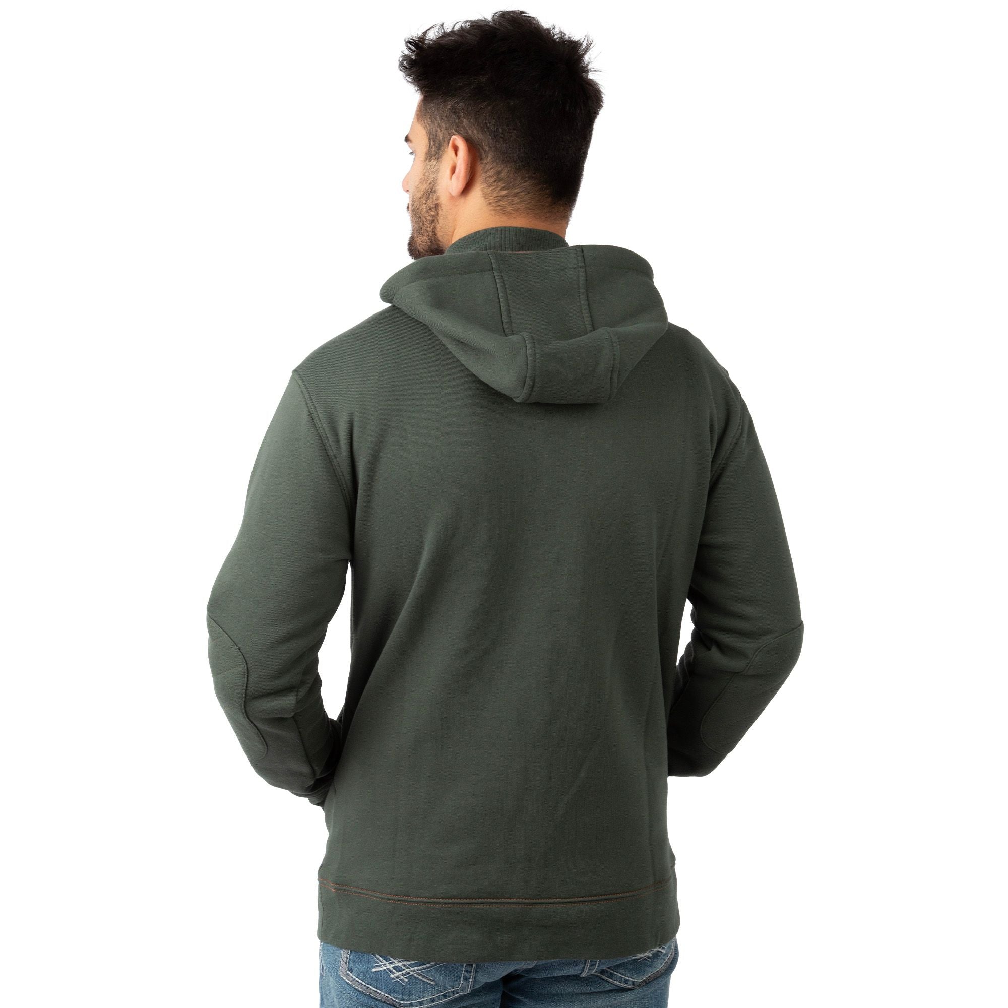 Army - Men's Shoveler Ring Neck 1/4 Zip Hoodie - Back