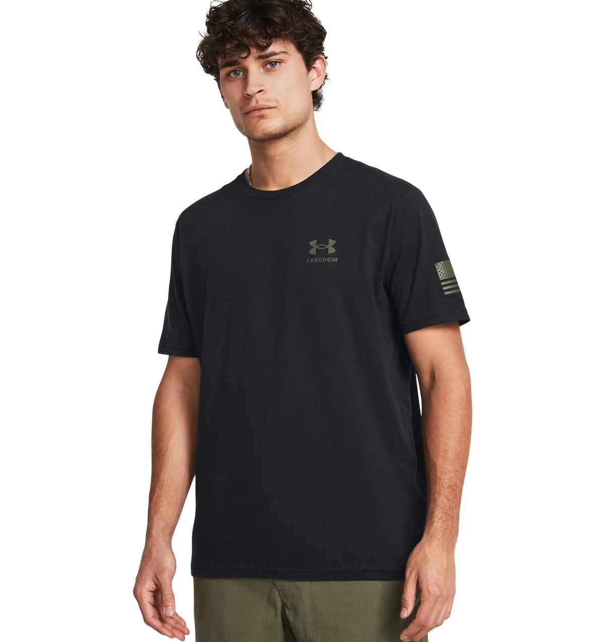 Black/OD Green - Men's UA Freedom Flag Gradient T-Shirt