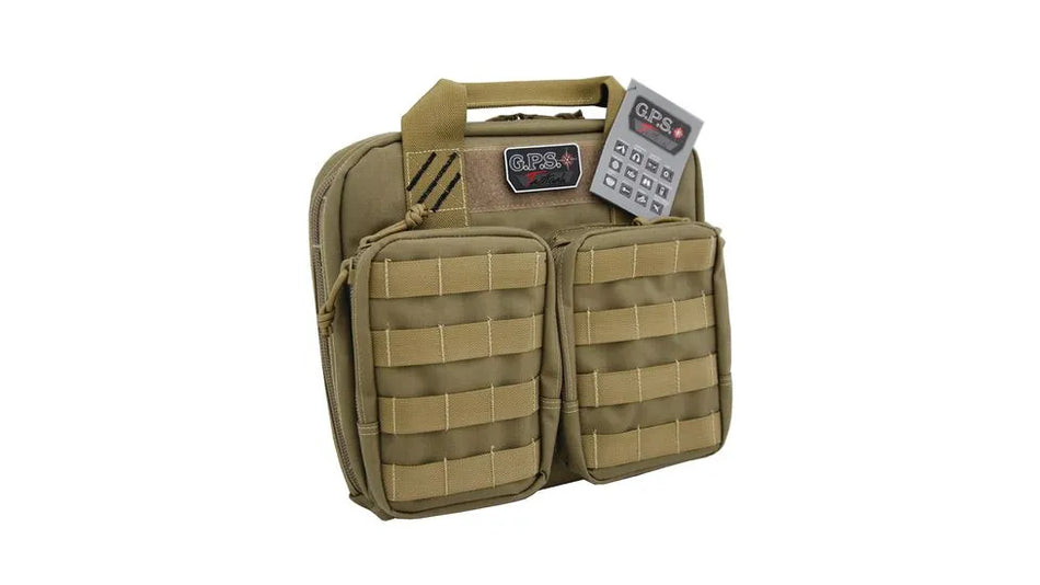 Double 2 Pistol Tactical Handgun Case - Black