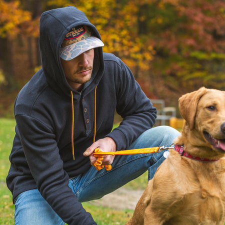 Black - Men's Double Reed Thermal Hoodie - Lifestyle2
