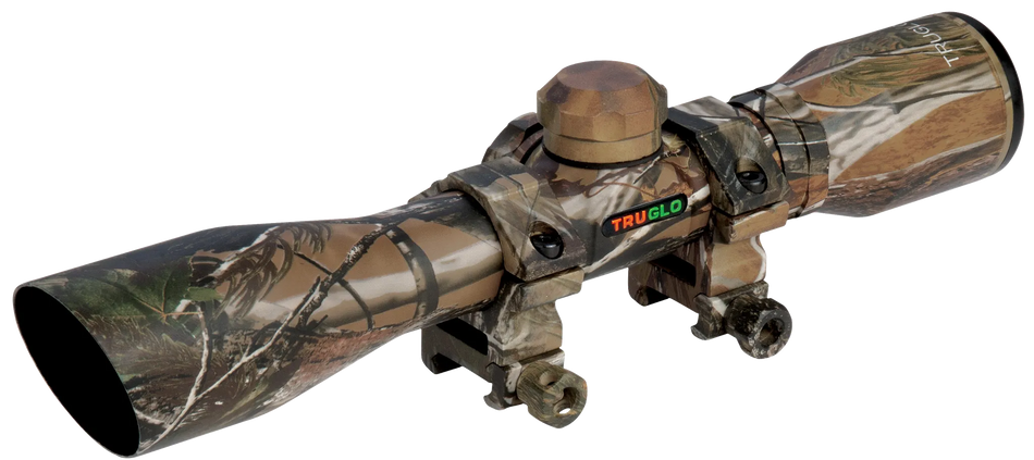 Truglo Compact Realtree APG Shotgun Scope - 4x 32mm Diamond Reticle