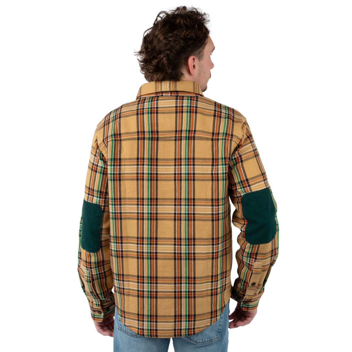 Truffle Plaid - Men's Hardwood Heavyweight Flannel Shirt - Back View