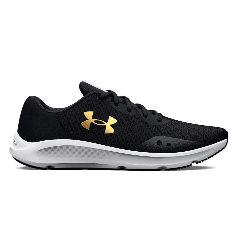 Black/Gold - Men's UA Charged Pursuit 3 Running Shoes