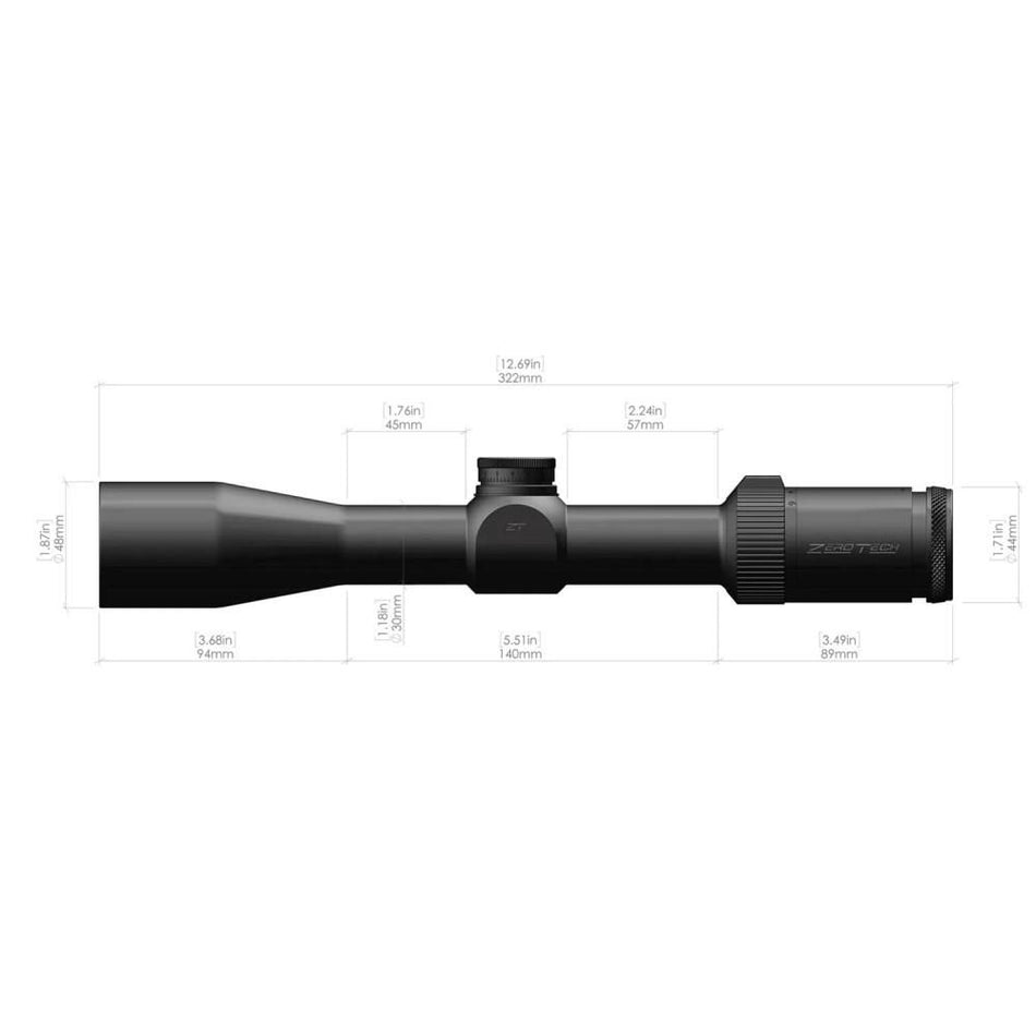 Zero Tech Thrive Riflescope - 3-9x 40mm Zeroplex Reticle