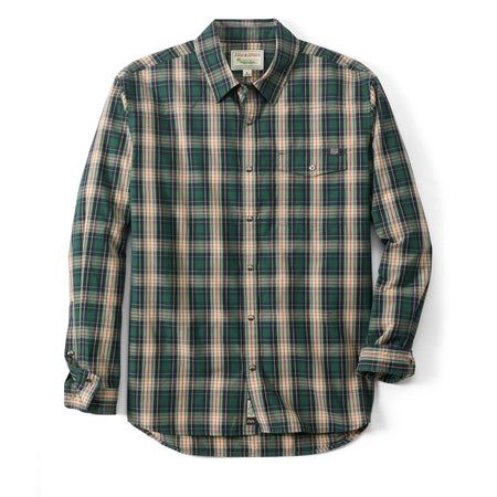 Derby Plaid - Men's Covey Back Long Sleeve Casual Shirt
