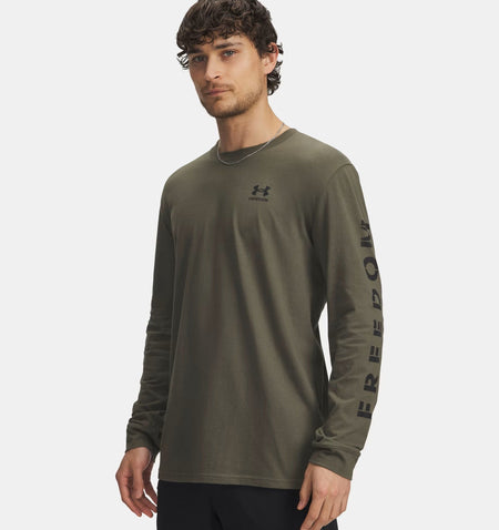 Green - Freedom Flag LS T-Shirt