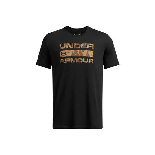 Black/Camel - Stacked Logo Fill T-Shirt