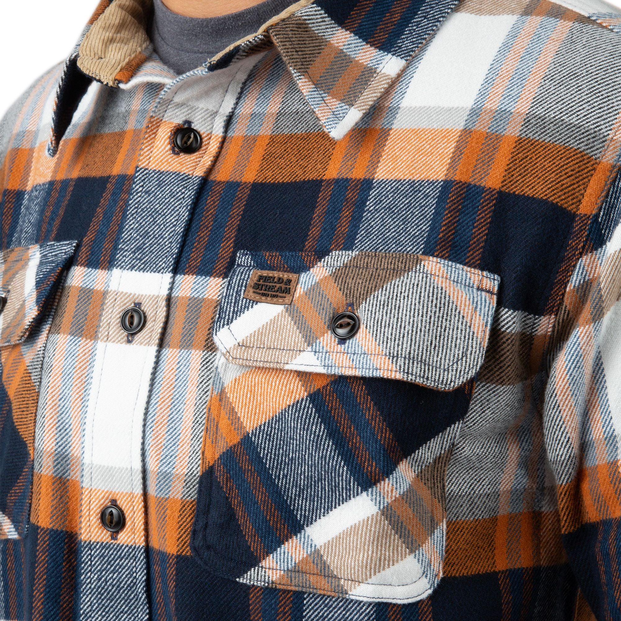 Oakridge Plaid - Men's Bismuth Acrylic Plaid Flannel Shirt - Pocket