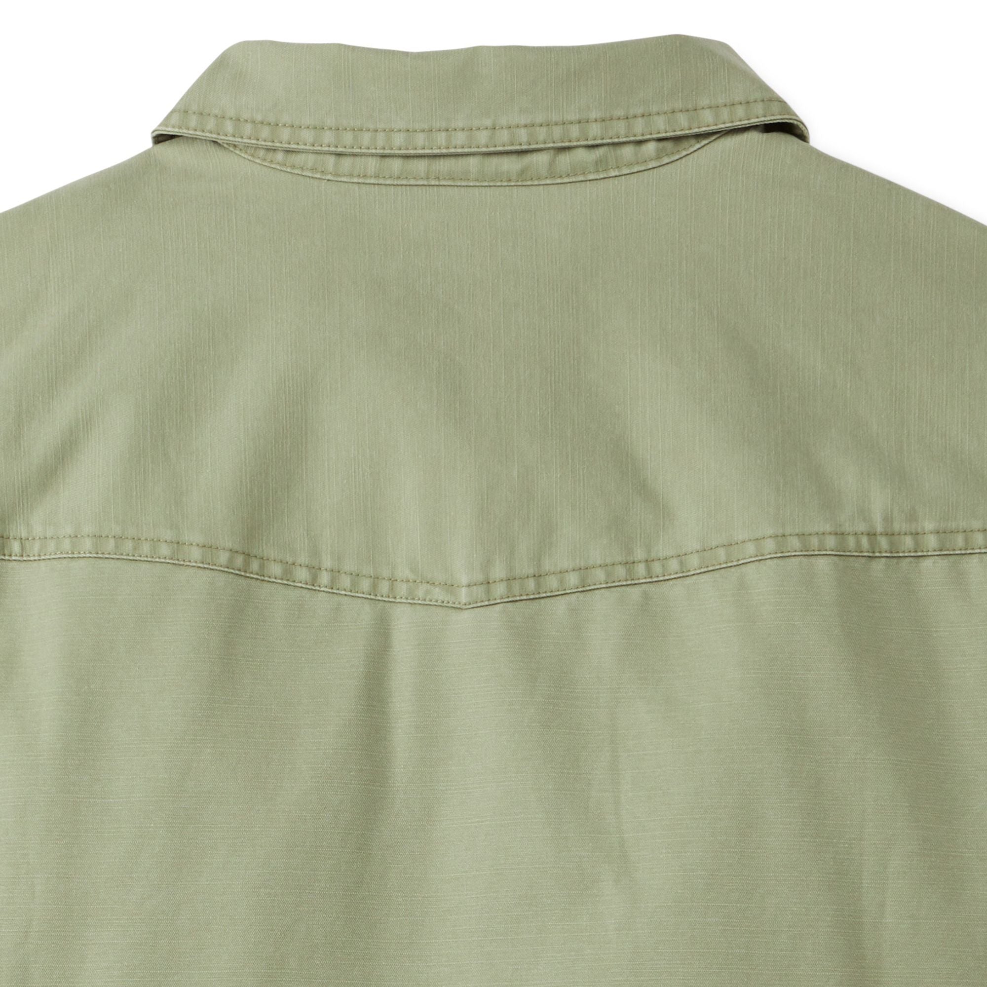 Olive - Men's Epoch Lightweight Twill Shirt Jacket - Collar