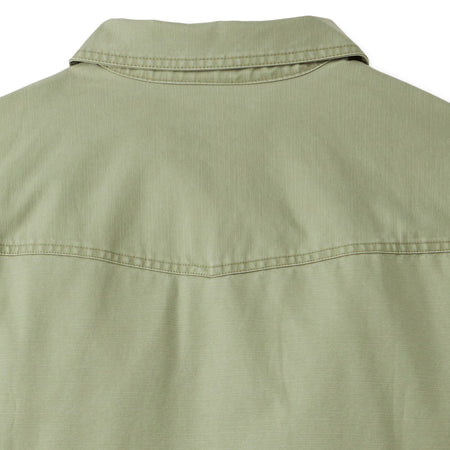 Olive - Men's Epoch Lightweight Twill Shirt Jacket - Collar