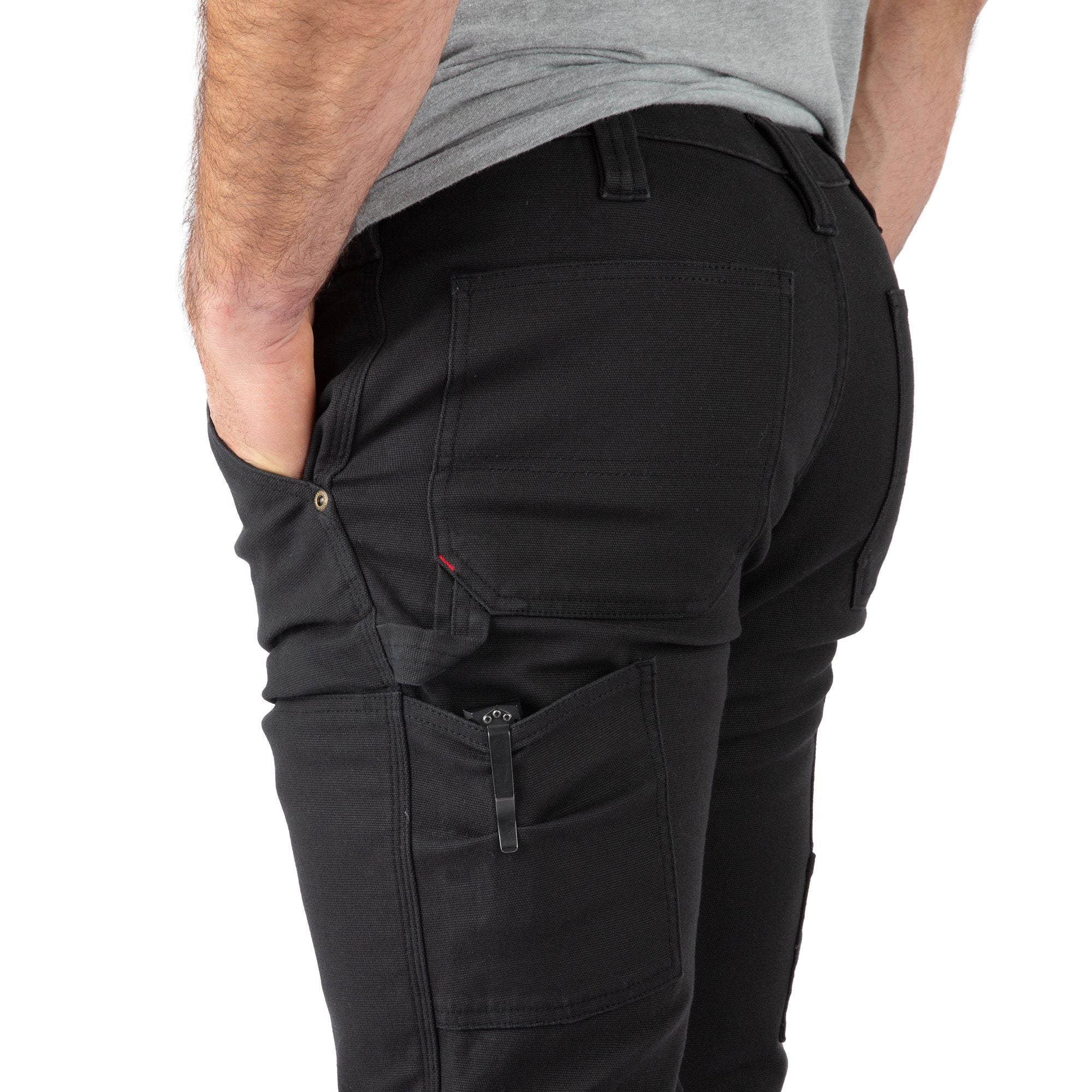 Black - Men's SFYK Shoot from Your Knees Double Layer Pants - Left