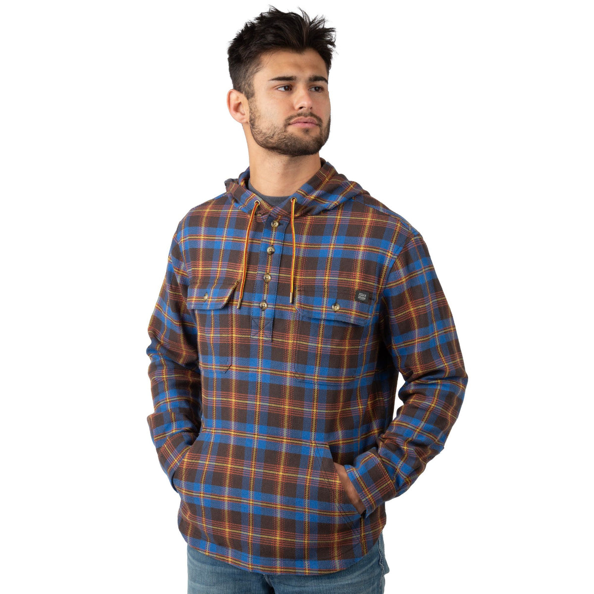 Uncle Robert's Plaid - Men's Raghorn Flannel Hoodie